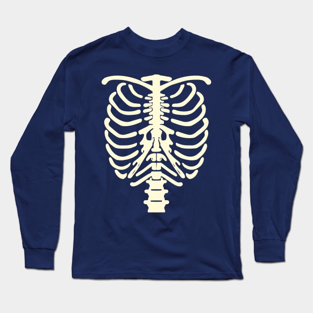 Skeleton Chest Long Sleeve T-Shirt by Lamink